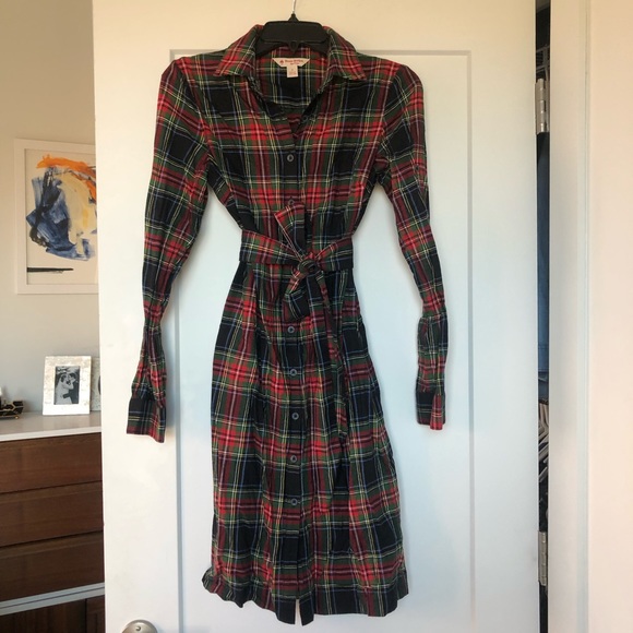 Brooks Brothers Dresses & Skirts - Brooks Brothers Tartan Shirtdress Size 4